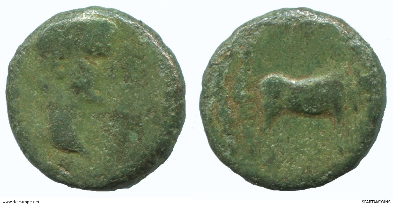 HORSE AUTHENTIC ORIGINAL ANCIENT GREEK Coin 3.5g/16mm #AA073.13.U.A - Greek