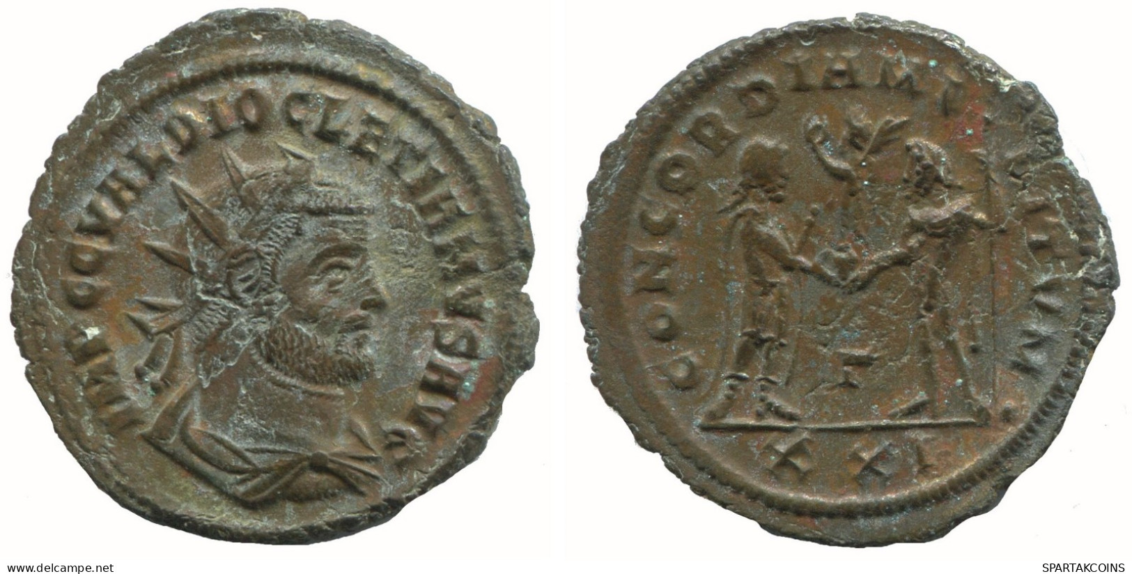 DIOCLETIAN ANTONINIANUS Cyzicus Γ/xxi AD306 Concord 2.9g/22mm #NNN1725.18.F.A - The Tetrarchy (284 AD Tot 307 AD)