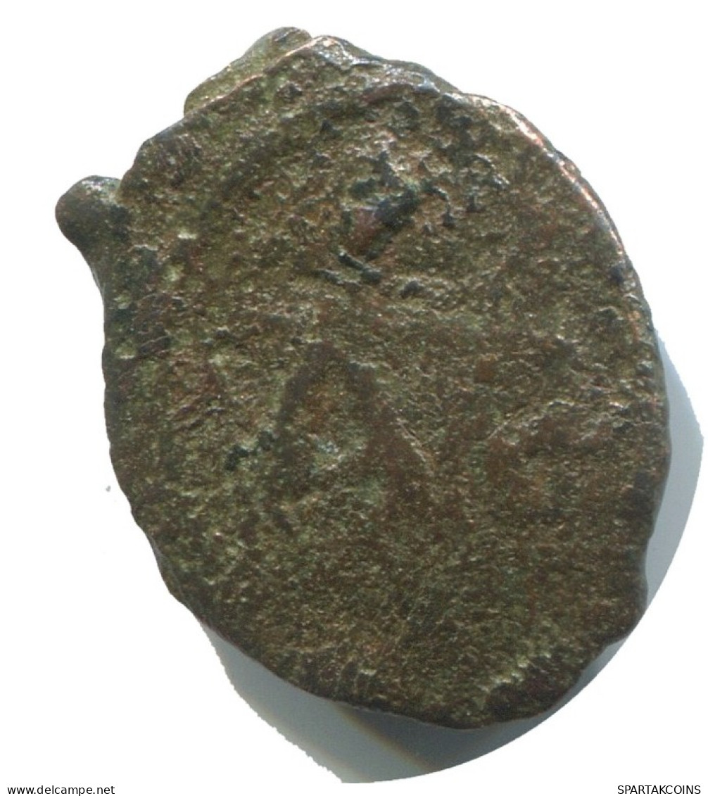 FLAVIUS JUSTINUS II FOLLIS Auténtico Antiguo BYZANTINE Moneda 1.3g/17m #AB410.9.E.A - Byzantines