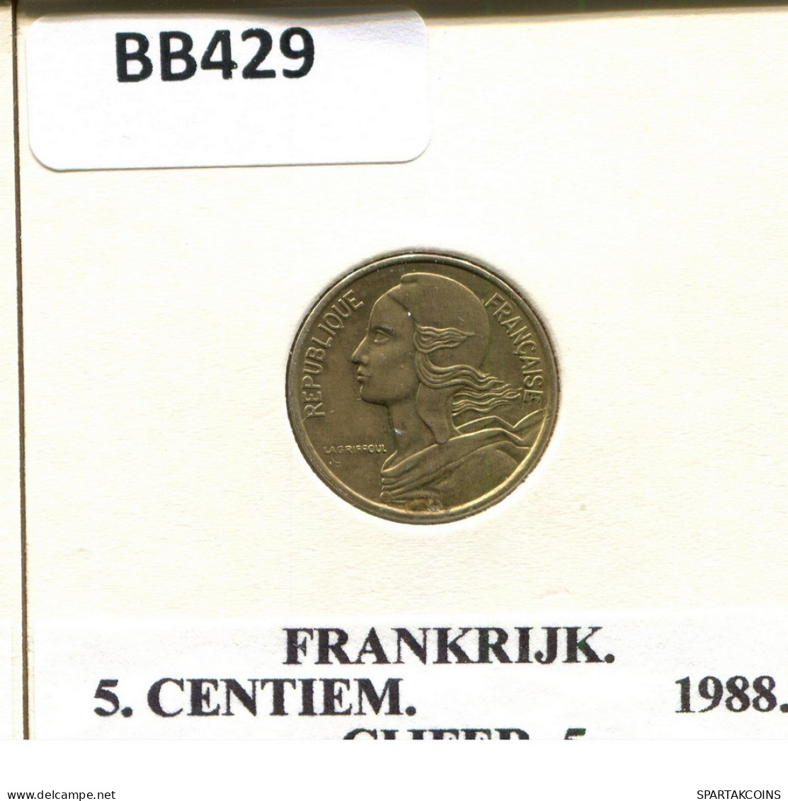 5 CENTIMES 1988 FRANCE Coin #BB429.U.A - 5 Centimes