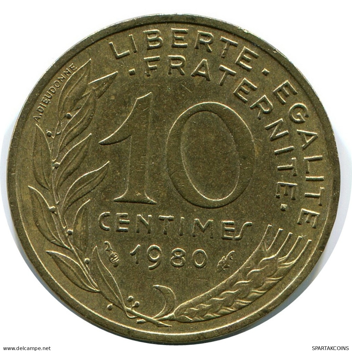 10 CENTIMES 1980 FRANCIA FRANCE Moneda #AZ394.E.A - 10 Centimes