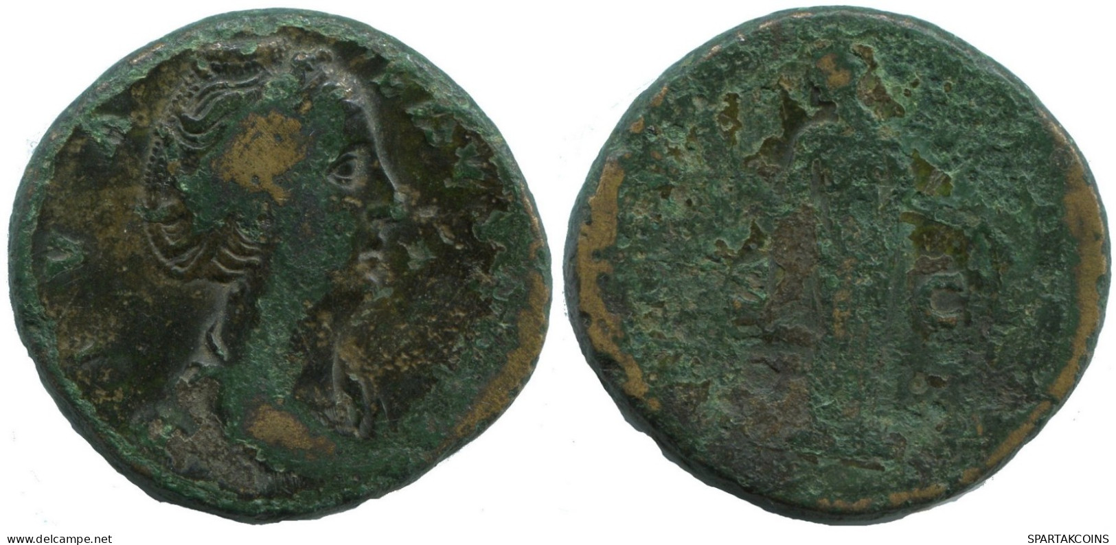 DIVA FAUSTINA I Æ SESTERTIUS ROME AD 146-161 26.1g/30mm #ANT2554.27.D.A - Röm. Provinz