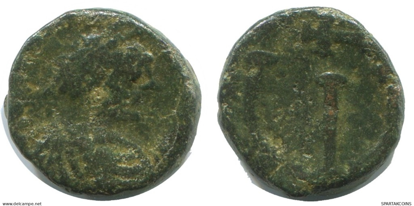 FLAVIUS JUSTINUS II FOLLIS Auténtico Antiguo BYZANTINE Moneda 1.7g/12m #AB439.9.E.A - Byzantines