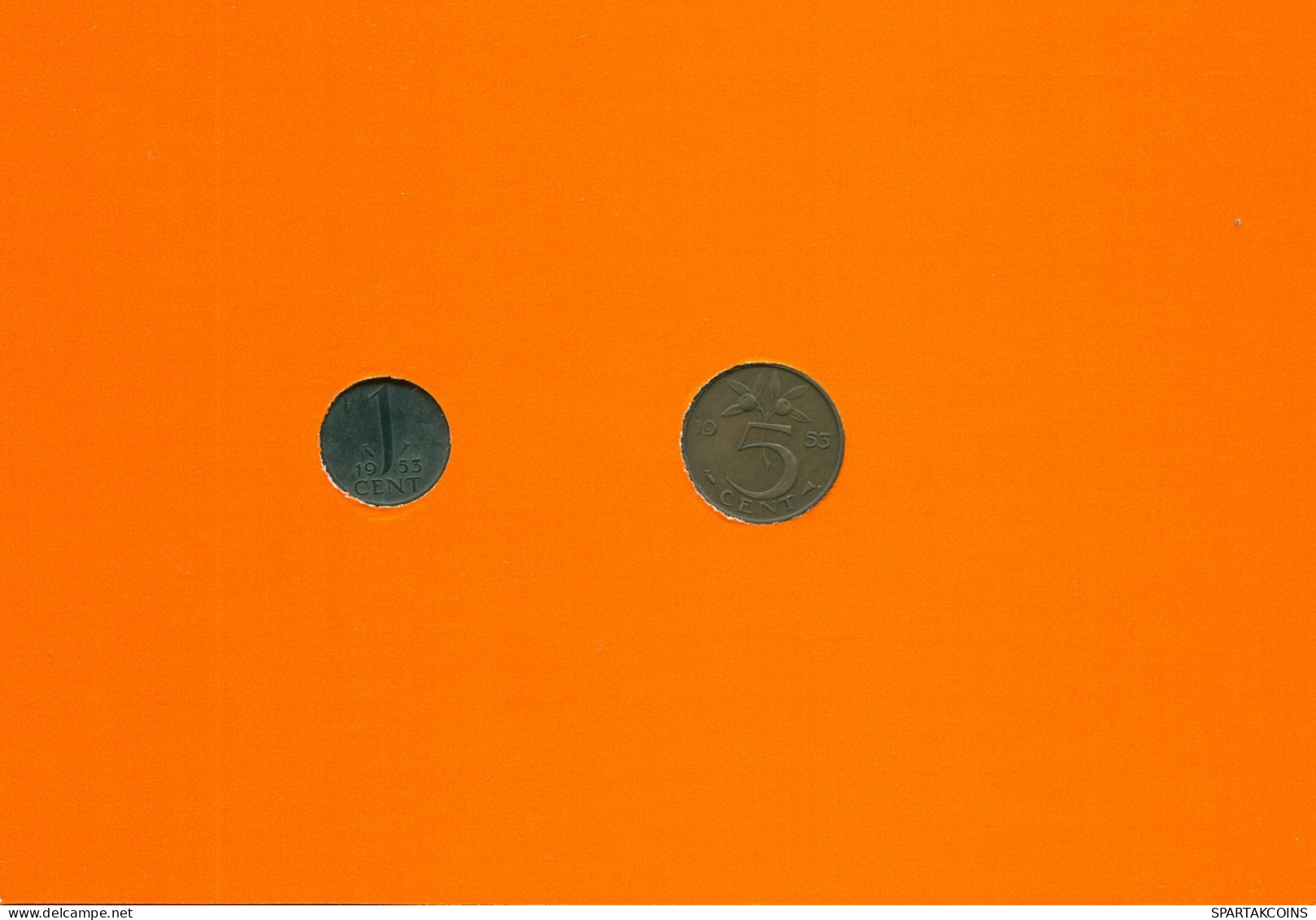 NIEDERLANDE NETHERLANDS 1953 MINT SET 2 Münze #SET1005.7.D.A - Mint Sets & Proof Sets