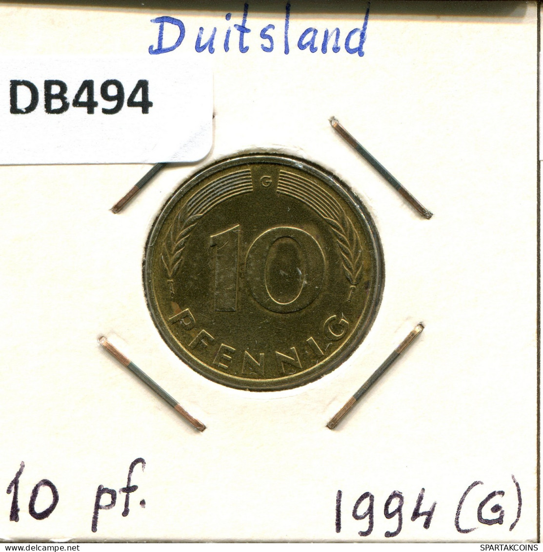 10 PFENNIG 1994 G BRD ALLEMAGNE Pièce GERMANY #DB494.F.A - 10 Pfennig