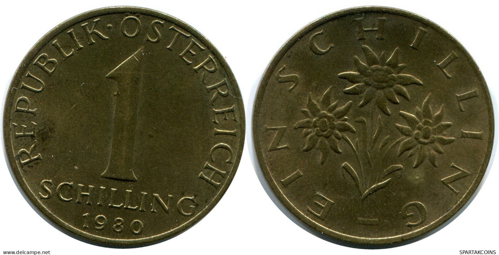 1 SCHILLING 1980 AUSTRIA Coin #AW813.U.A - Austria