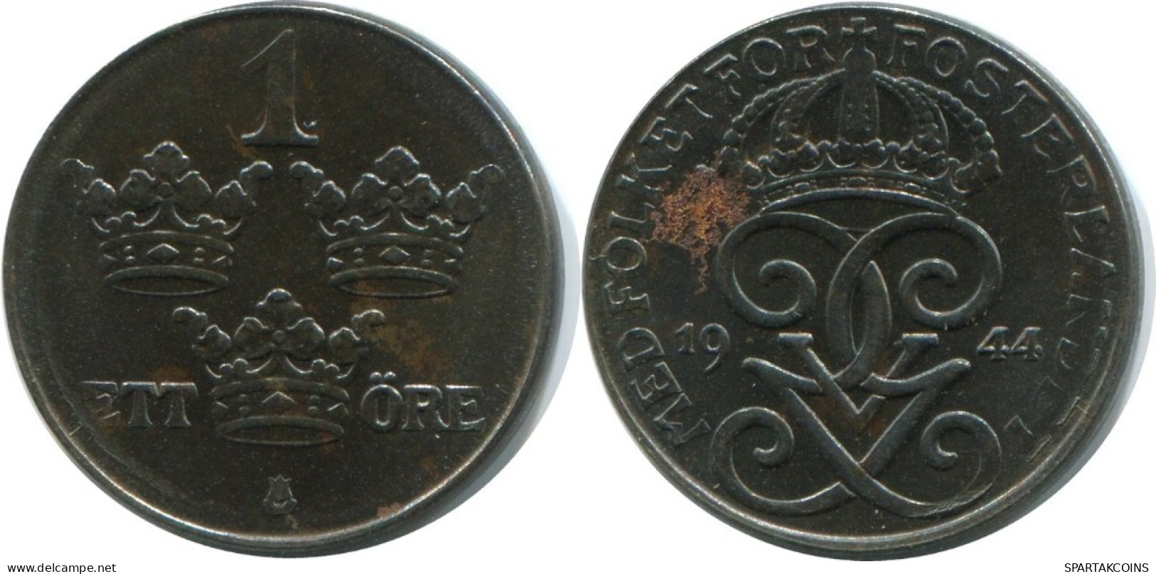 1 ORE 1944 SUÈDE SWEDEN Pièce #AD333.2.F.A - Schweden