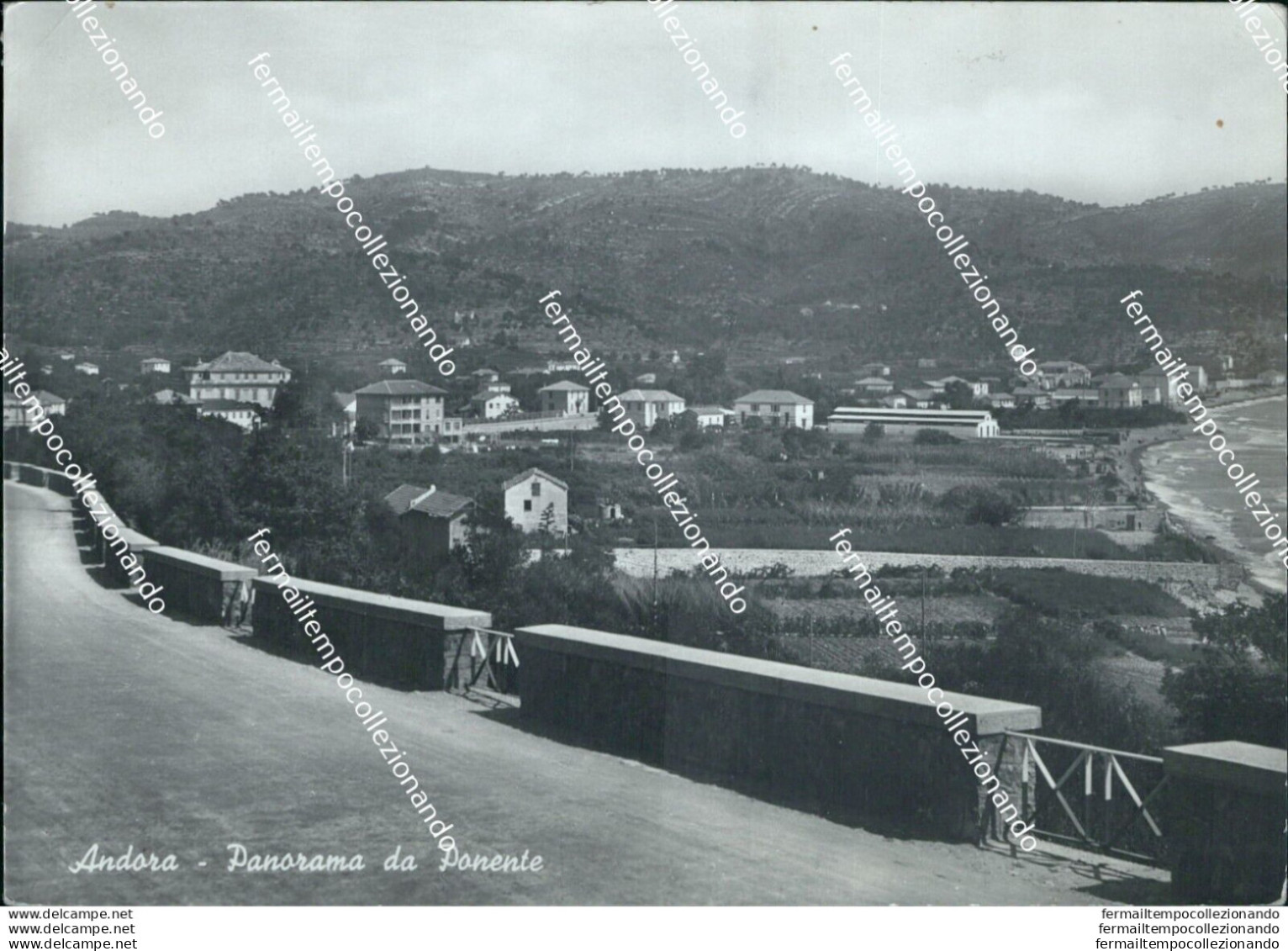 Bq499 Cartolina Andora Panorama Da Ponente Provincia Di Savona - Savona