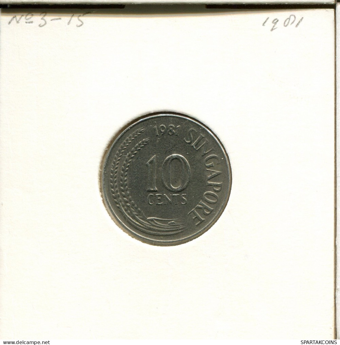 10 CENTS 1981 SINGAPORE Coin #AR470.U.A - Singapur