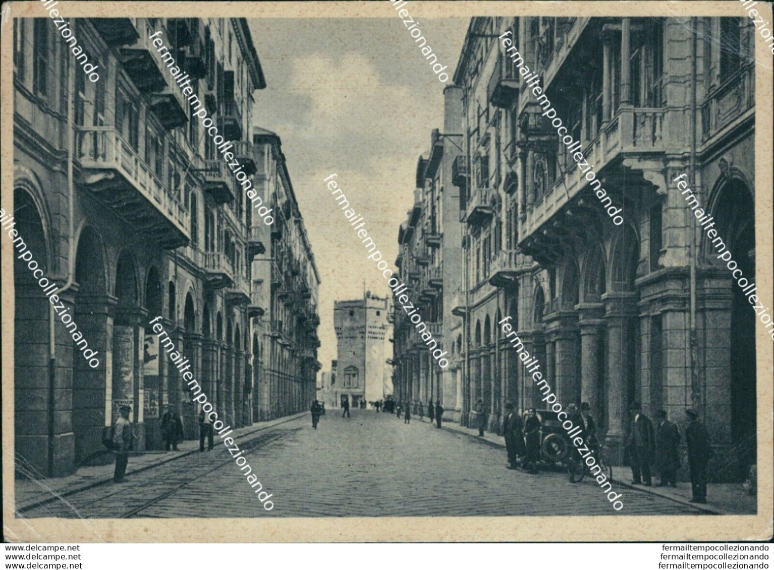 Bq522 Cartolina Savona  Citta'   Via Paleocapa E Torre Pancaldo 1943 - Savona