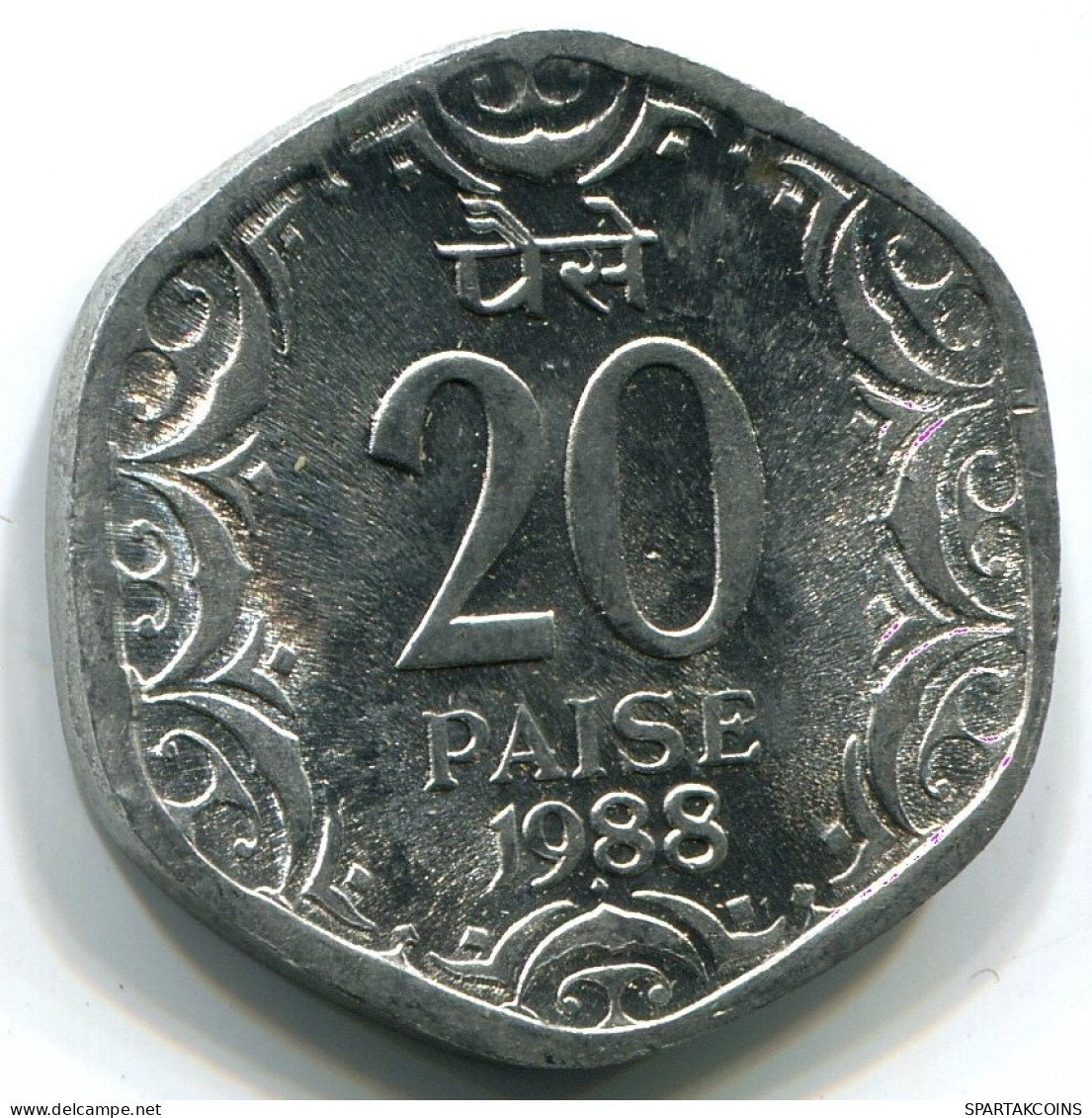 20 PAISE 1988 INDIA UNC Coin #W11011.U.A - Indien