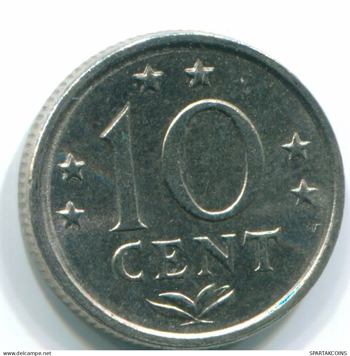 10 CENTS 1978 NETHERLANDS ANTILLES Nickel Colonial Coin #S13569.U.A - Antille Olandesi