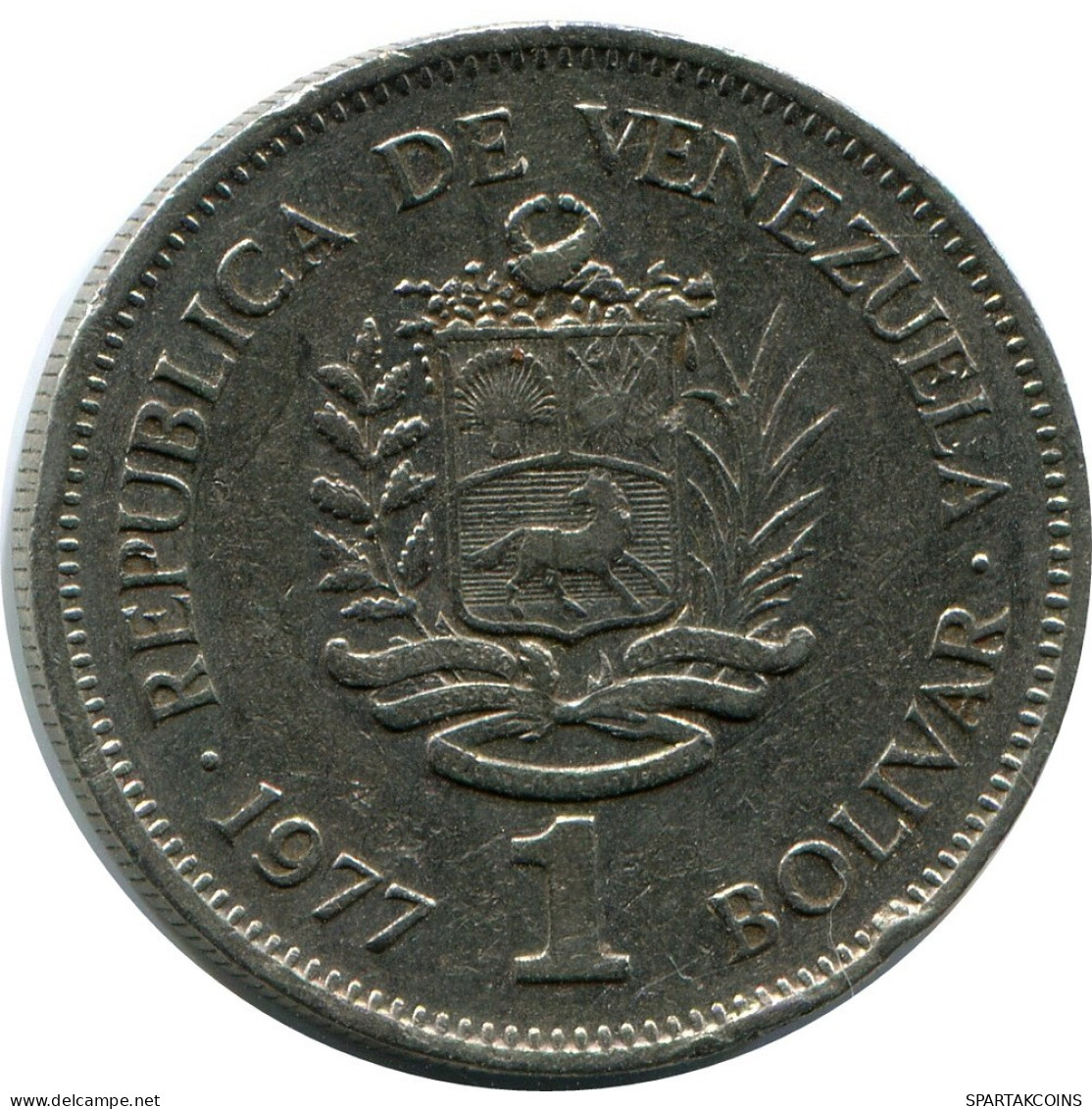 1 BOLIVAR 1977 VENEZUELA Moneda #AR924.E.A - Venezuela