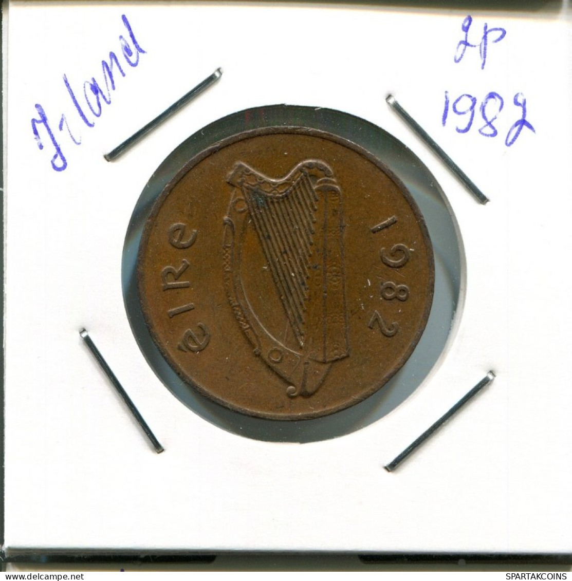 2 PENCE 1982 IRLANDA IRELAND Moneda #AN621.E.A - Ierland