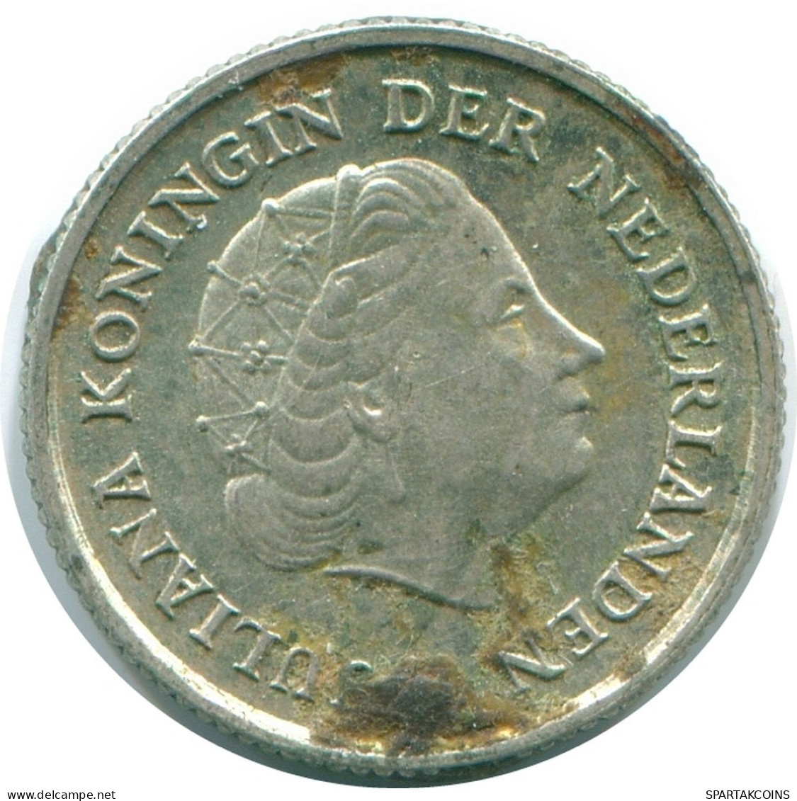 1/10 GULDEN 1963 NIEDERLÄNDISCHE ANTILLEN SILBER Koloniale Münze #NL12644.3.D.A - Niederländische Antillen