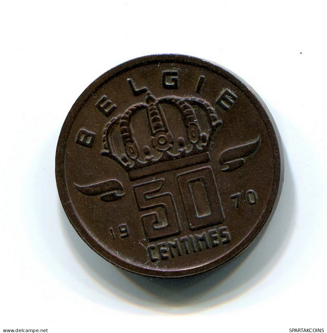 50 CENTIMES 1970 DUTCH Text BELGIQUE BELGIUM Pièce #BB386.F.A - 50 Cent