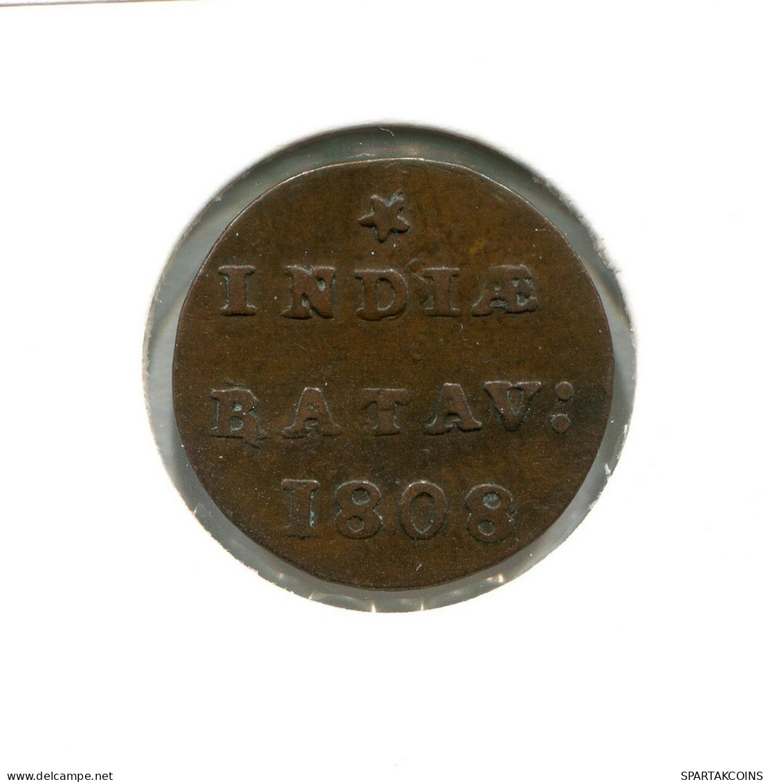 1808 BATAVIA VOC 1/2 DUIT NIEDERLANDE OSTINDIEN #VOC2130.10.D.A - Dutch East Indies