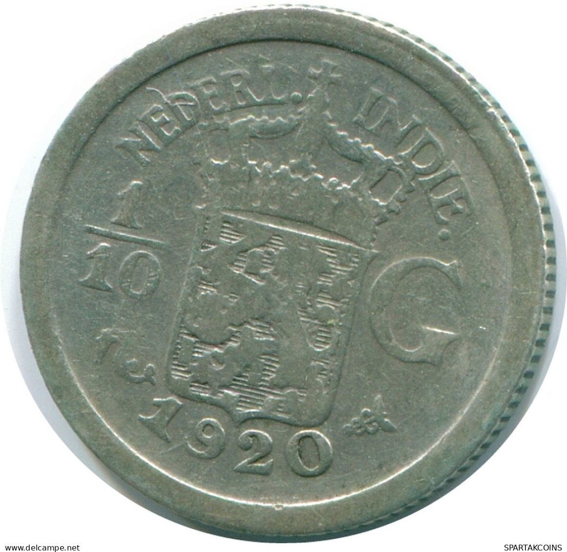 1/10 GULDEN 1920 INDIAS ORIENTALES DE LOS PAÍSES BAJOS PLATA #NL13384.3.E.A - Indes Néerlandaises