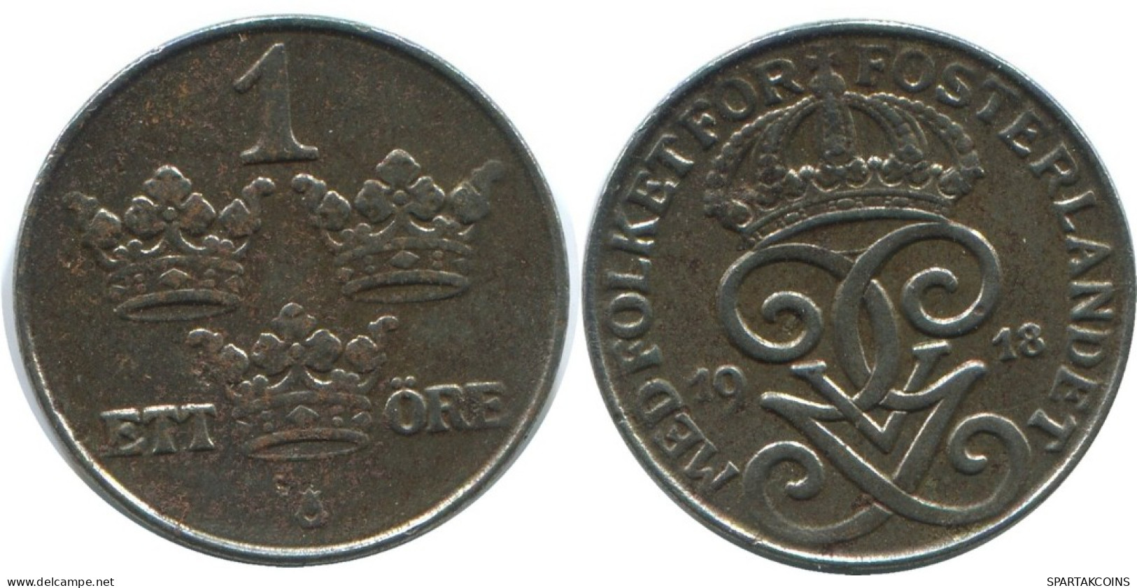 1 ORE 1918 SUECIA SWEDEN Moneda #AD161.2.E.A - Schweden