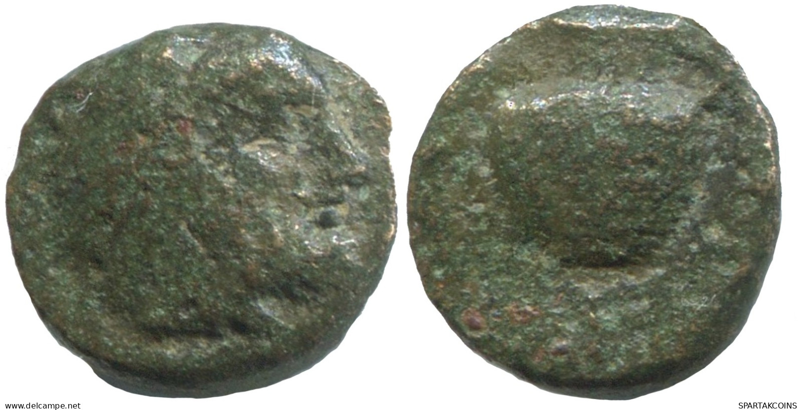 Apollo Mussel Shell Antique GREC ANCIEN Pièce 0.9g/9mm #SAV1397.11.F.A - Griechische Münzen