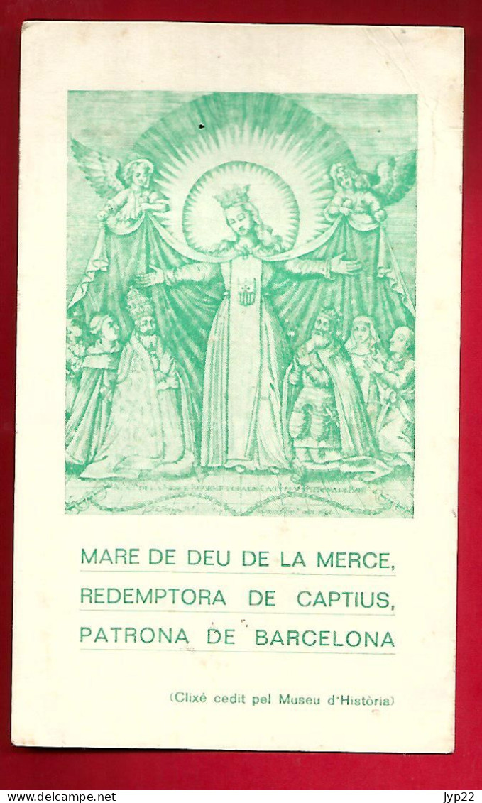 Image Pieuse Mare De Deu De La Merce Redemptora De Captius Patrona De Barcelona Barcelone Espagne - 1972 - Devotion Images