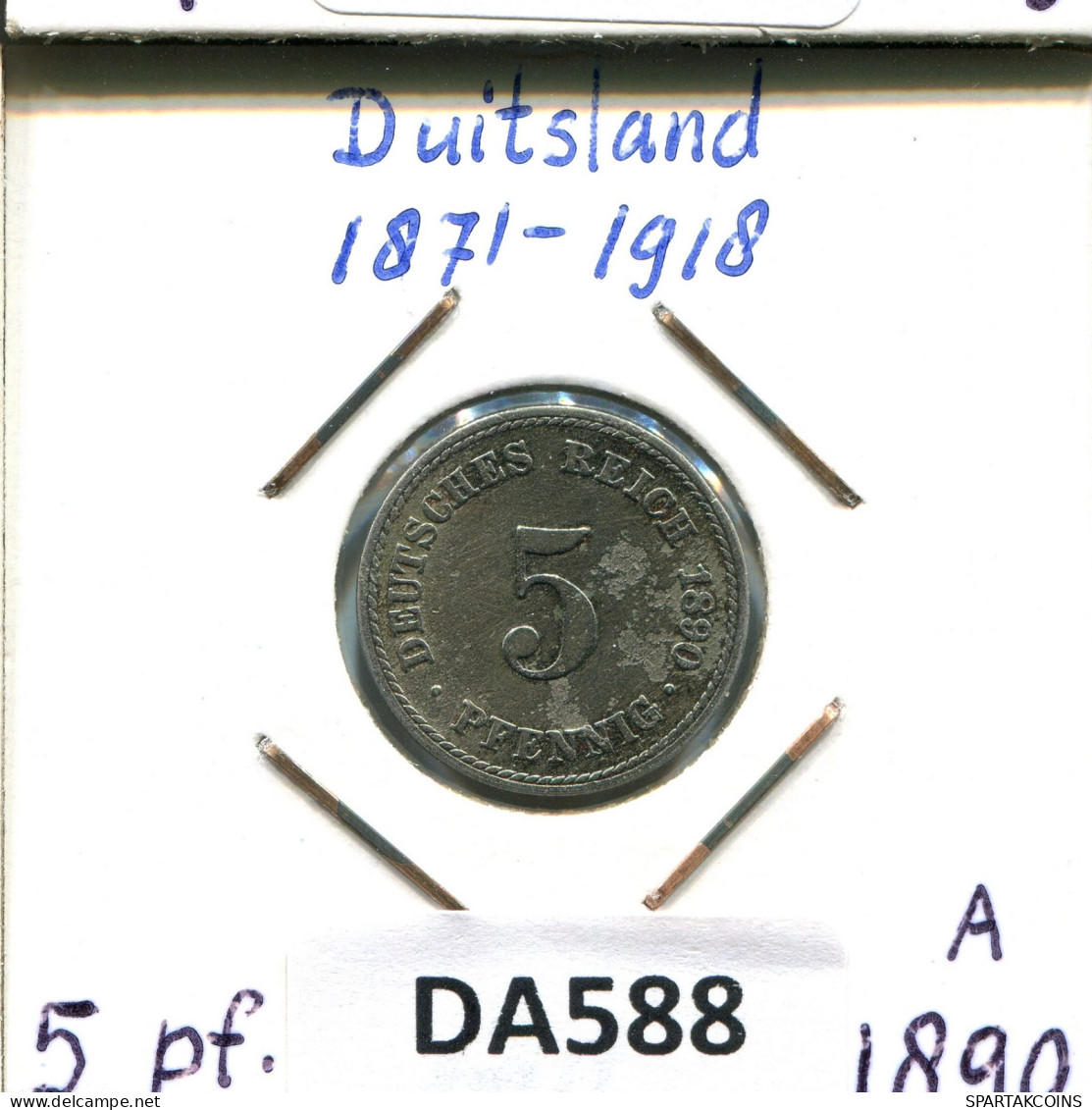 5 PFENNIG 1890 A DEUTSCHLAND Münze GERMANY #DA588.2.D.A - 5 Pfennig