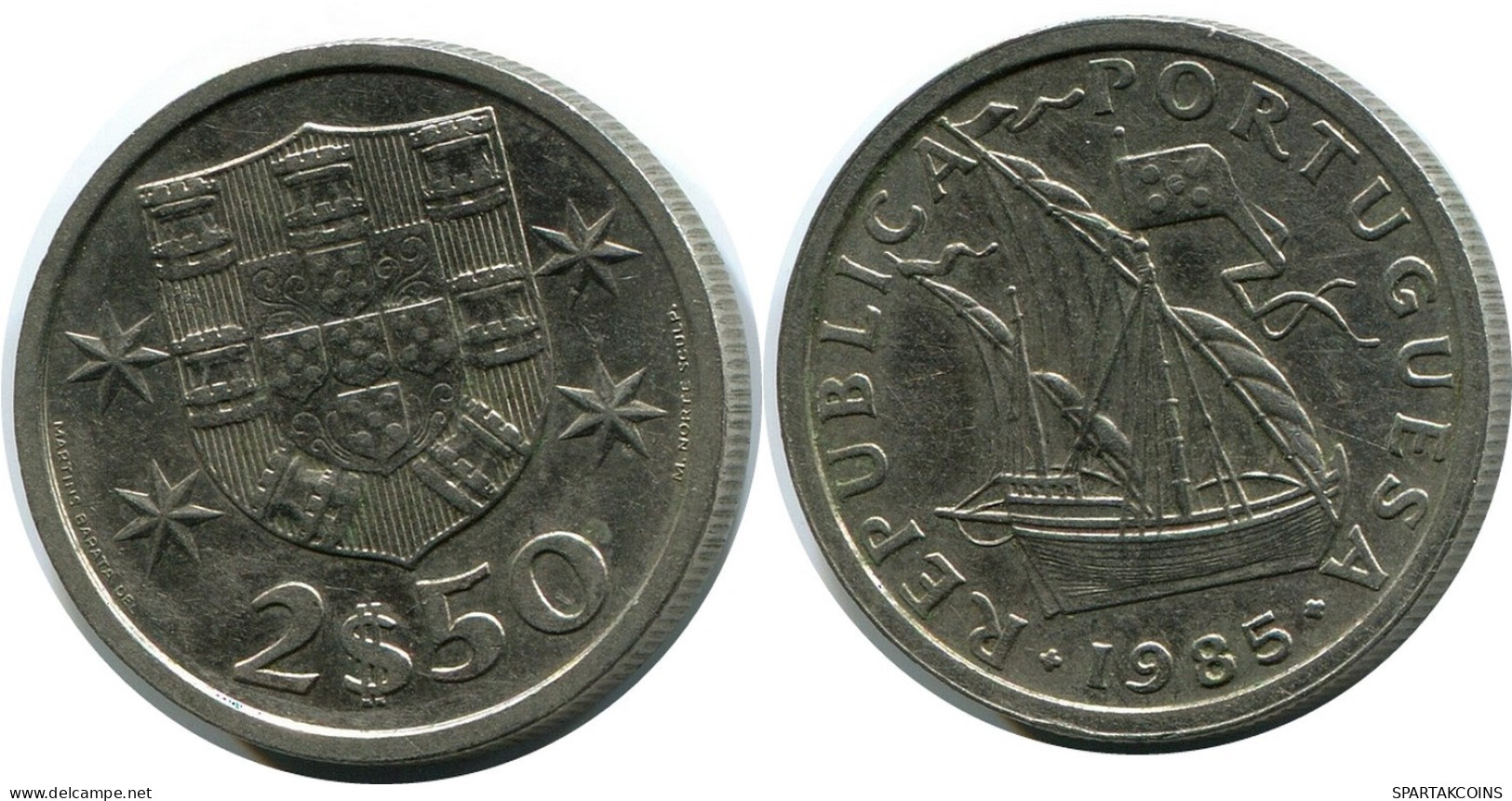 2 $ 50 ESCUDOS 1985 PORTUGAL Münze #AR111.D.A - Portugal
