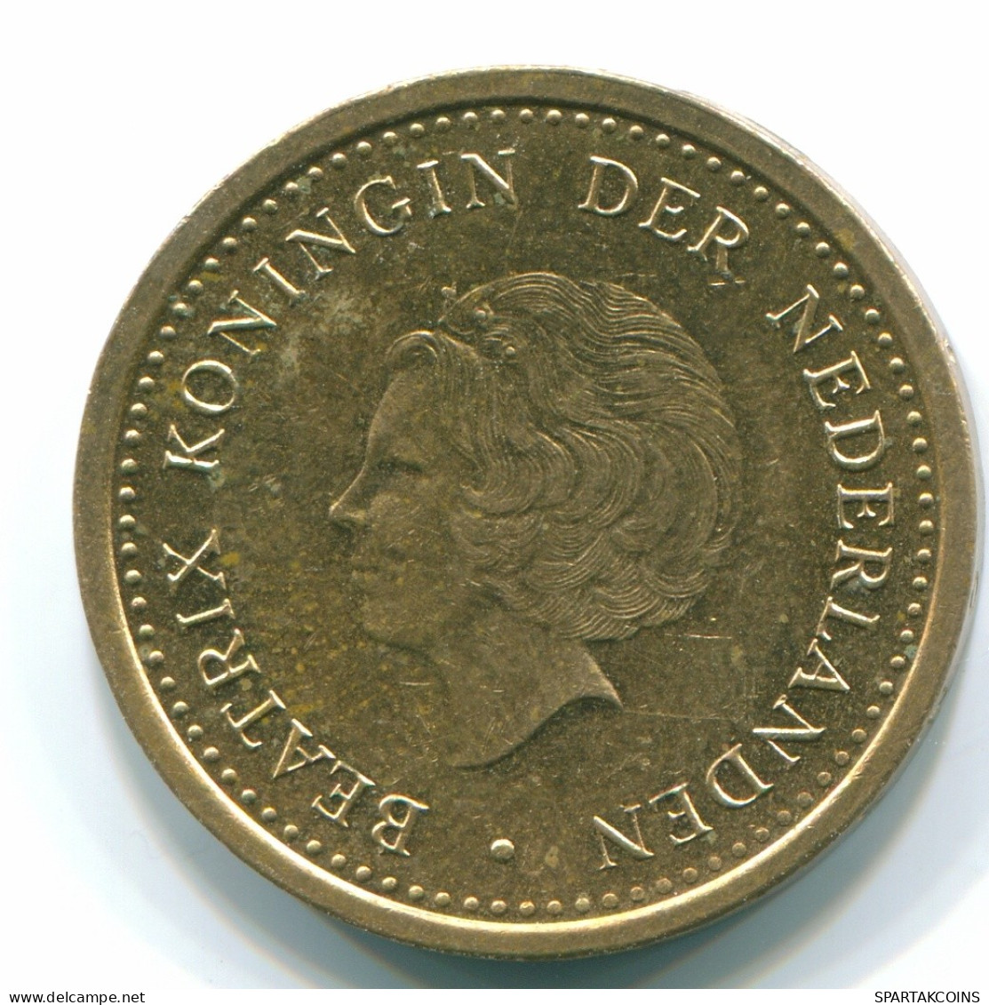 1 GULDEN 1993 NETHERLANDS ANTILLES Aureate Steel Colonial Coin #S12168.U.A - Antilles Néerlandaises
