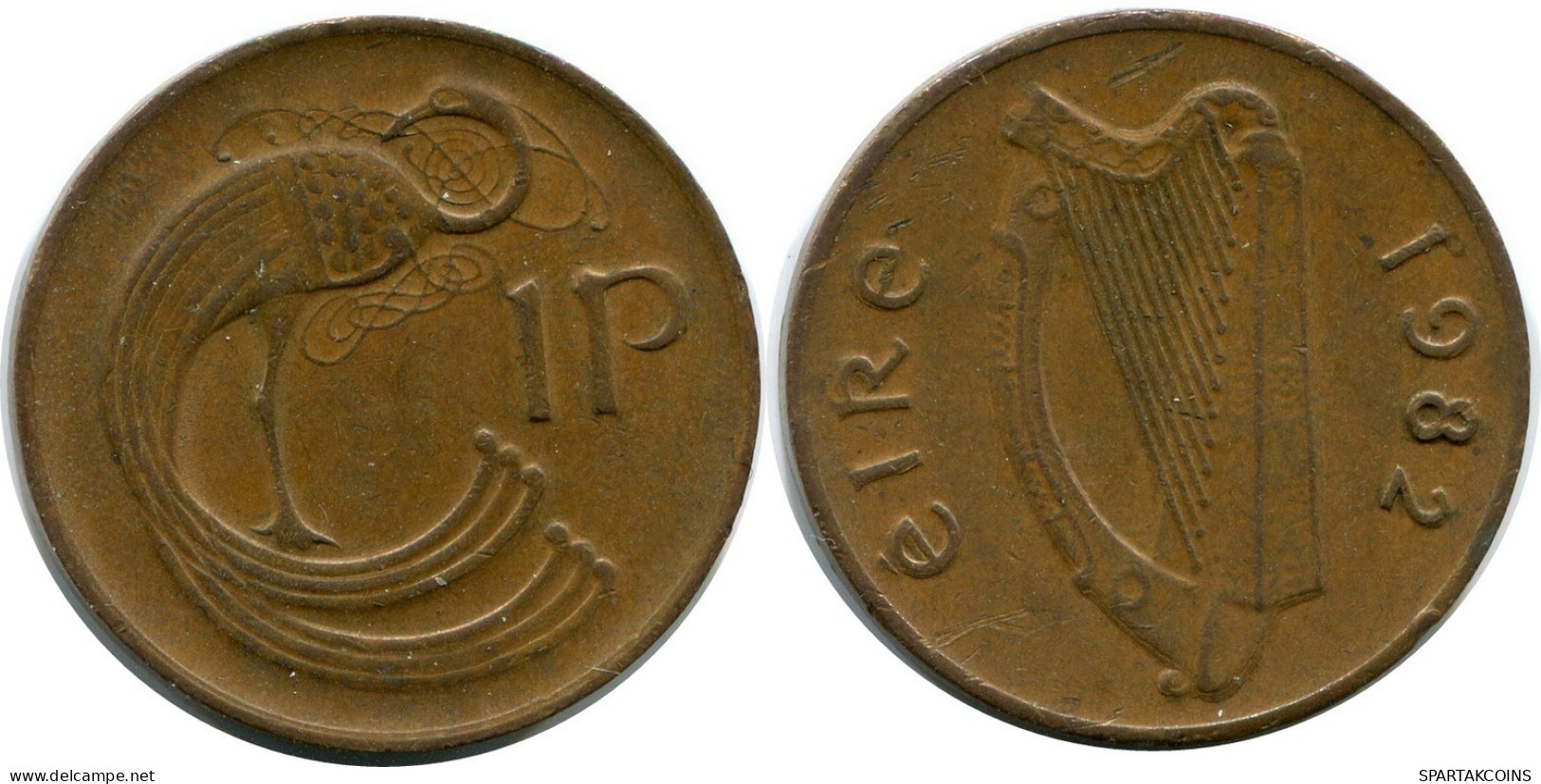 1 PENNY 1982 IRLAND IRELAND Münze #AY665.D.A - Ierland