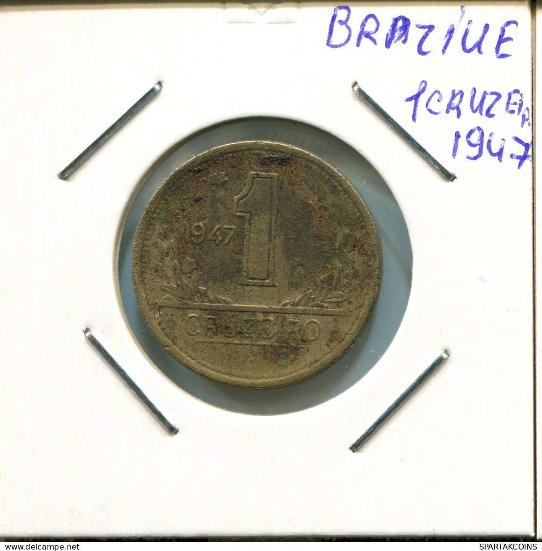 1 CRUZEIRO 1947 BBASIL BRAZIL Moneda #AR307.E.A - Brazil