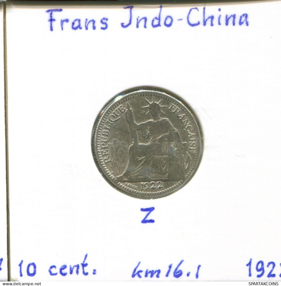 10 CENT 1922 Französisch INDOCHINESISCH CHINA Koloniale Münze #AM489.D.A - Indocina Francese