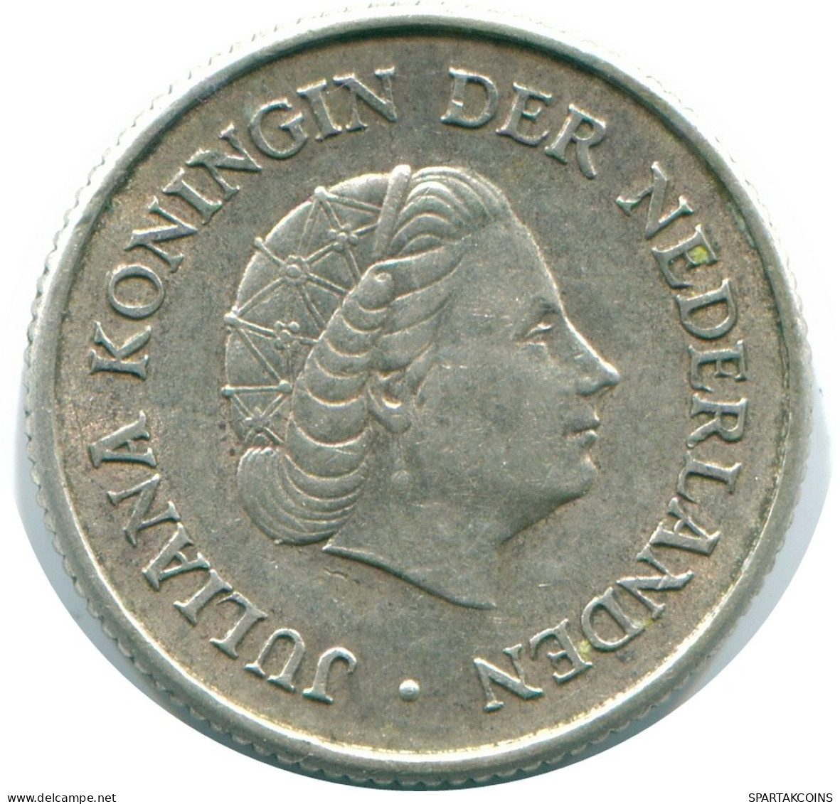 1/4 GULDEN 1962 NIEDERLÄNDISCHE ANTILLEN SILBER Koloniale Münze #NL11118.4.D.A - Antille Olandesi