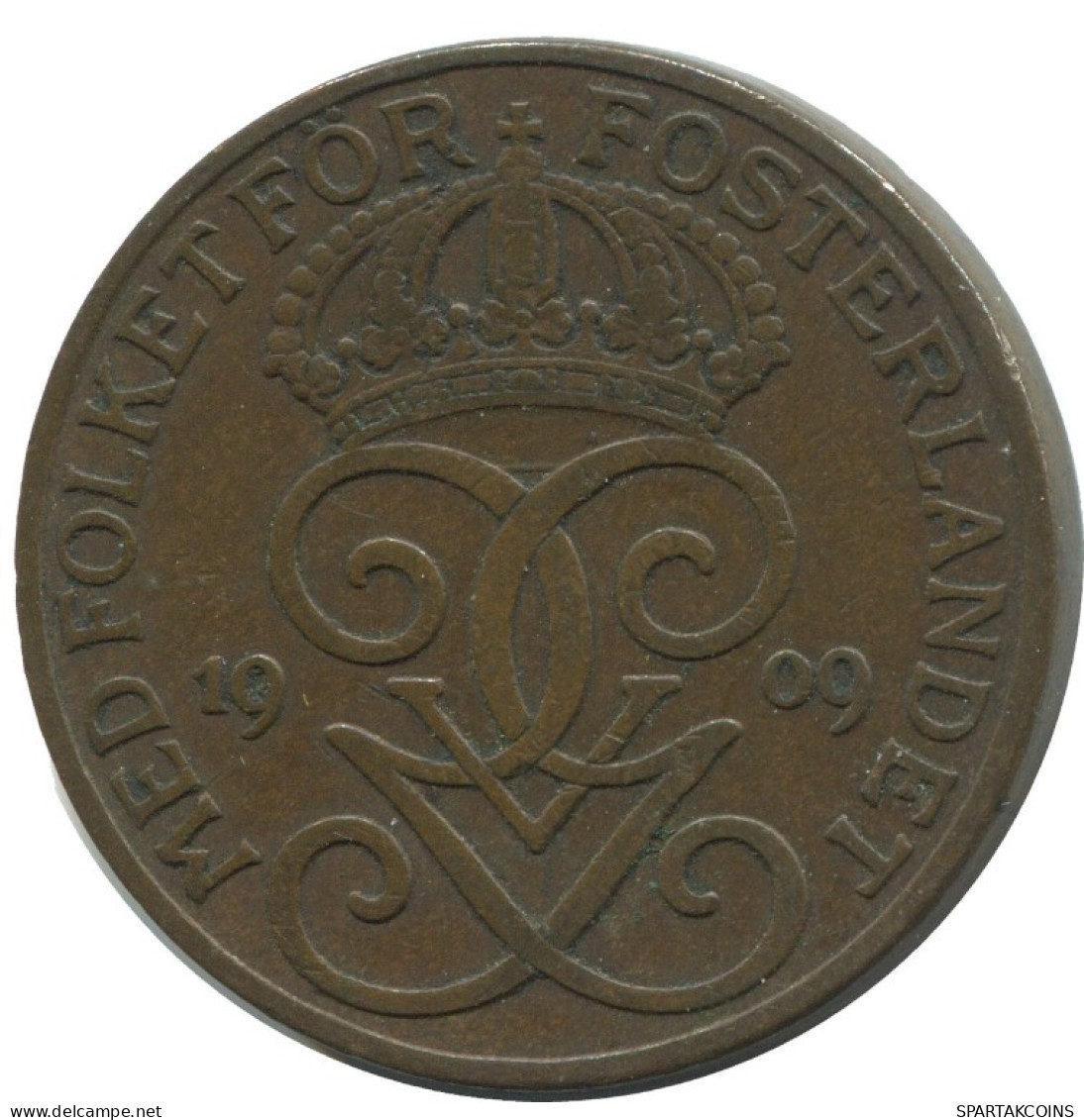5 ORE 1909 SUECIA SWEDEN Moneda #AC431.2.E.A - Suède