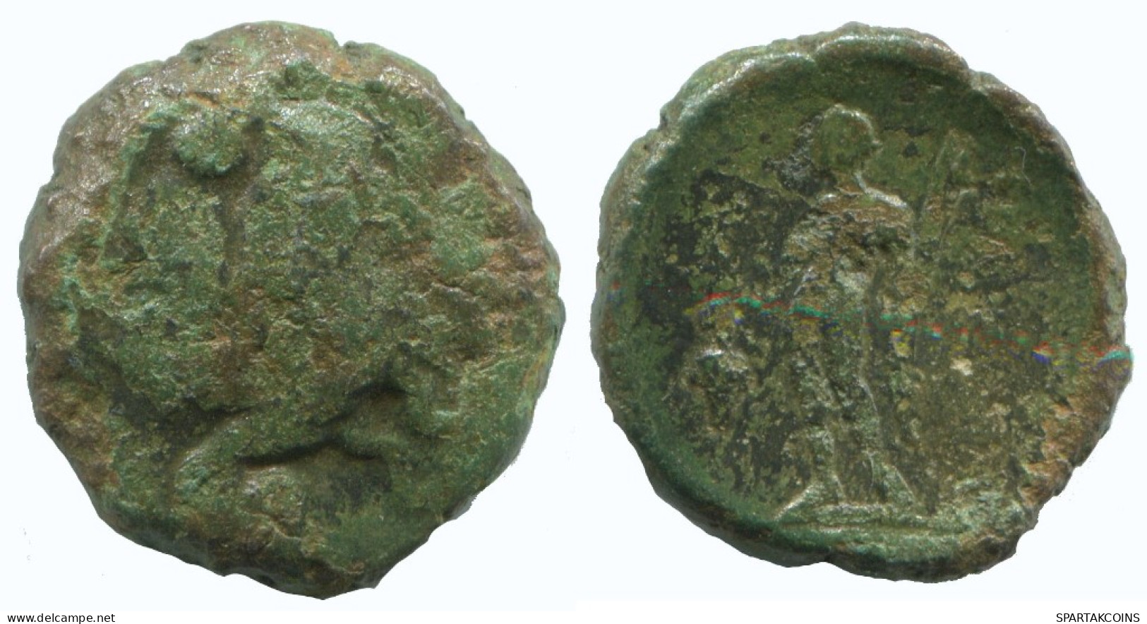 BACCHUS Authentique ORIGINAL GREC ANCIEN Pièce 5.3g/19mm #AA058.13.F.A - Griechische Münzen