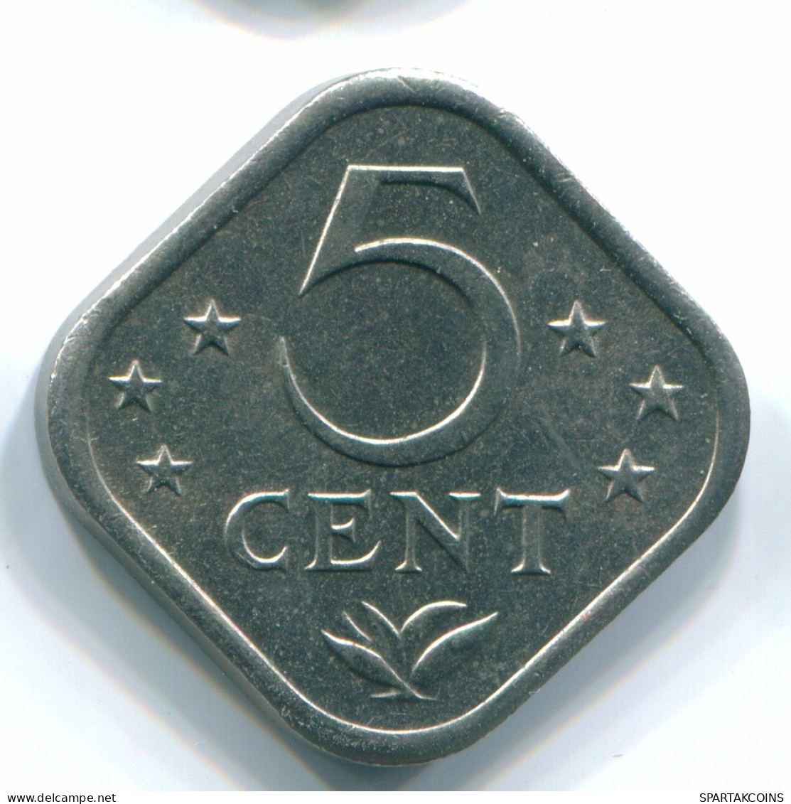5 CENTS 1975 ANTILLES NÉERLANDAISES Nickel Colonial Pièce #S12256.F.A - Antille Olandesi