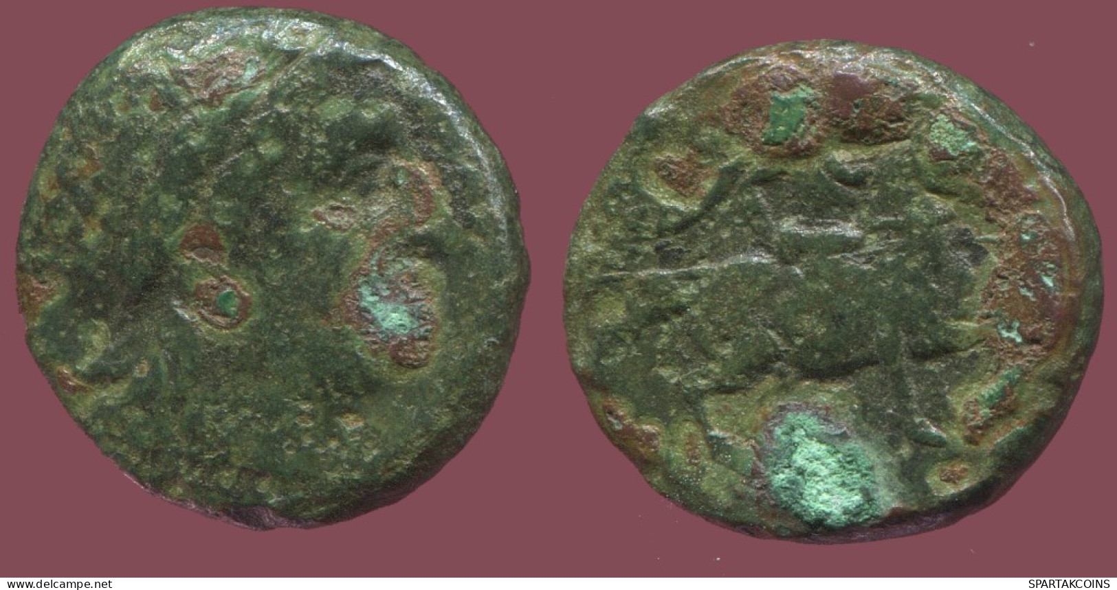 HORSEMAN Antiguo Auténtico Original GRIEGO Moneda 4.3g/16mm #ANT1438.9.E.A - Griechische Münzen