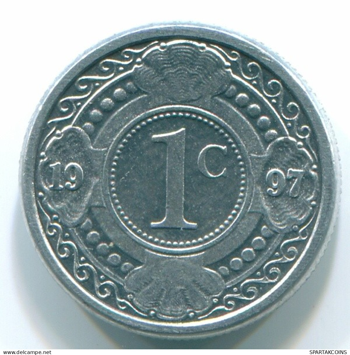 1 CENT 1996 NETHERLANDS ANTILLES Aluminium Colonial Coin #S13147.U.A - Antillas Neerlandesas
