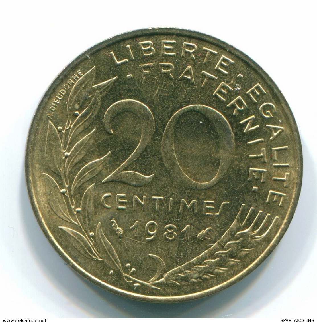 20 CENTIMES 1981 FRANKREICH FRANCE Französisch Münze UNC #FR1140.1.D.A - 20 Centimes