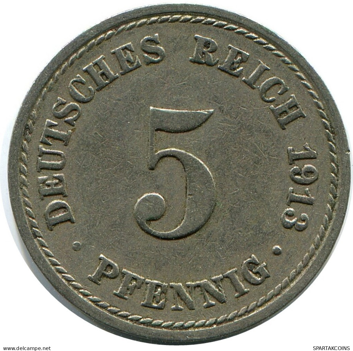 5 PFENNIG 1913 A ALLEMAGNE Pièce GERMANY #DB220.F.A - 5 Pfennig