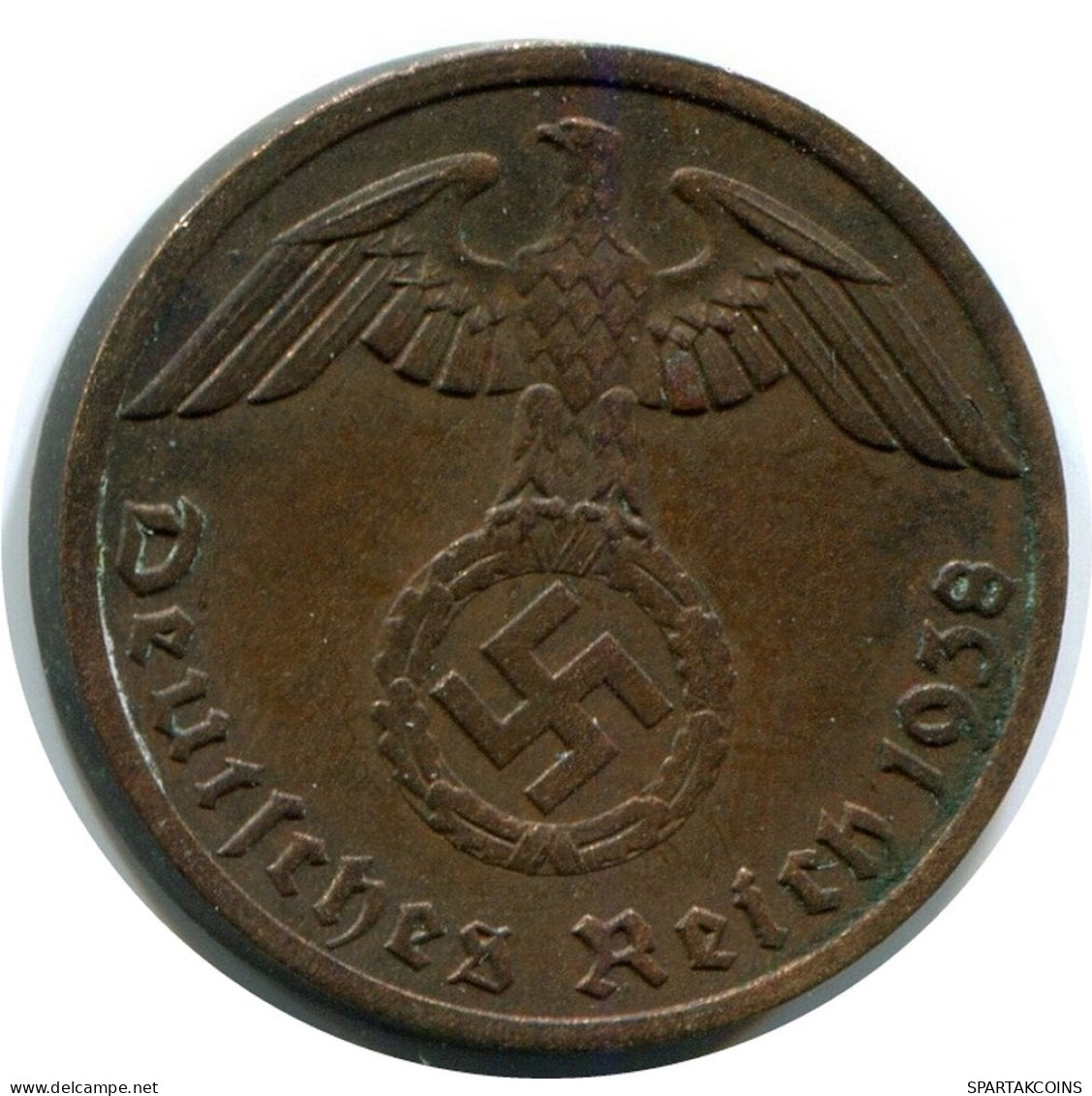 1 REICHSPFENNIG 1938 A DEUTSCHLAND Münze GERMANY #AX397.D.A - 1 Reichspfennig