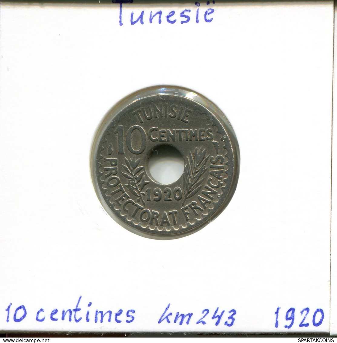 10 CENTIMES 1920 TUNISIA Coin Muhammad V #AP800.2.U.A - Tunesien