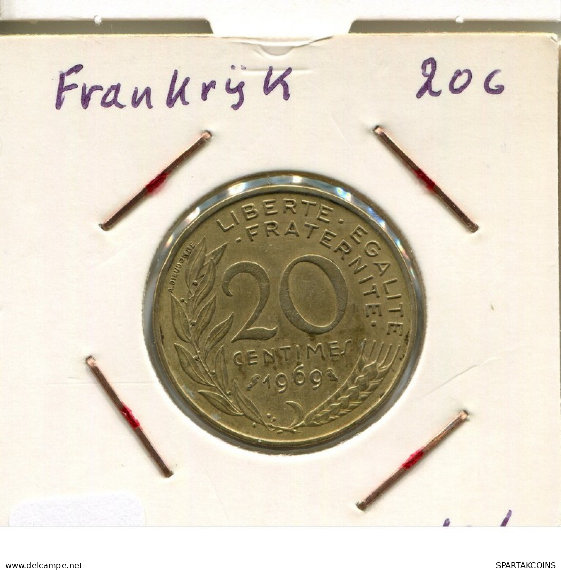 20 CENTIMES 1969 FRANCE Pièce Française #AM850.F.A - 20 Centimes