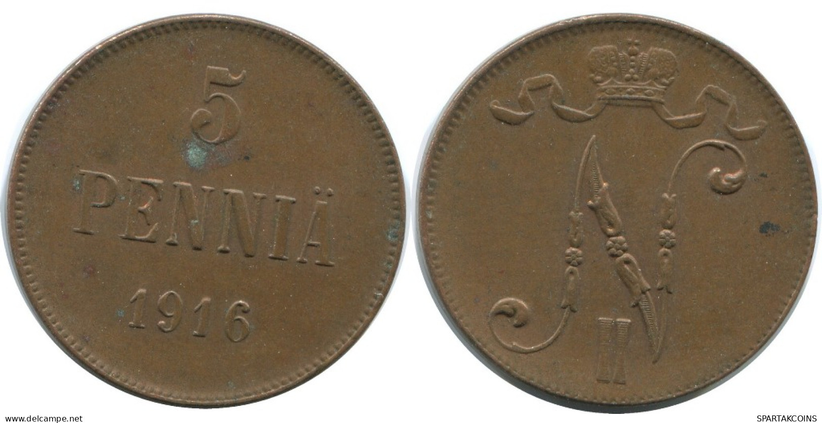 5 PENNIA 1916 FINNLAND FINLAND Münze RUSSLAND RUSSIA EMPIRE #AB158.5.D.A - Finlande