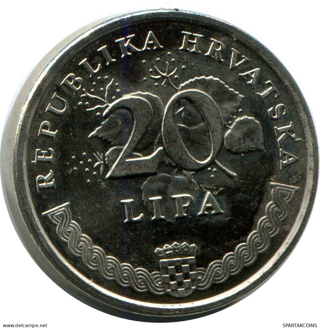20 LIPA 1995 CROATIA Coin #AR930.U.A - Kroatië