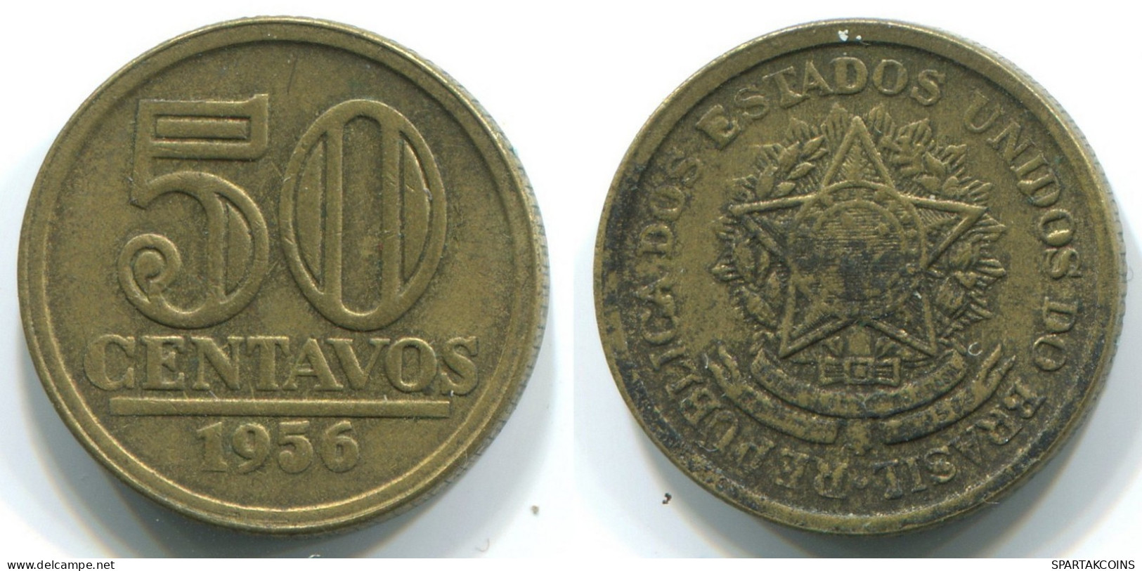 50 CENTAVOS 1956 BRAZIL Coin #WW1156.U.A - Brazil