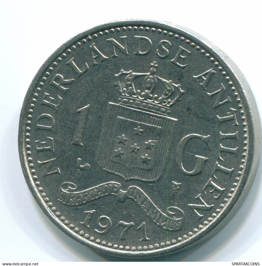 1 GULDEN 1971 NIEDERLÄNDISCHE ANTILLEN Nickel Koloniale Münze #S12025.D.A - Niederländische Antillen