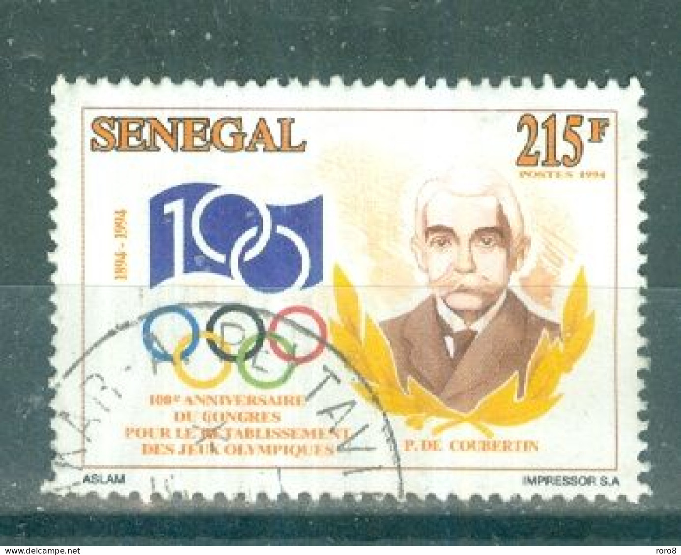 REPUBLIQUE DU SENEGAL - N°1074 Oblitéré - Centenaire Du C.I.O. (Comité International Olympique). - Autres & Non Classés