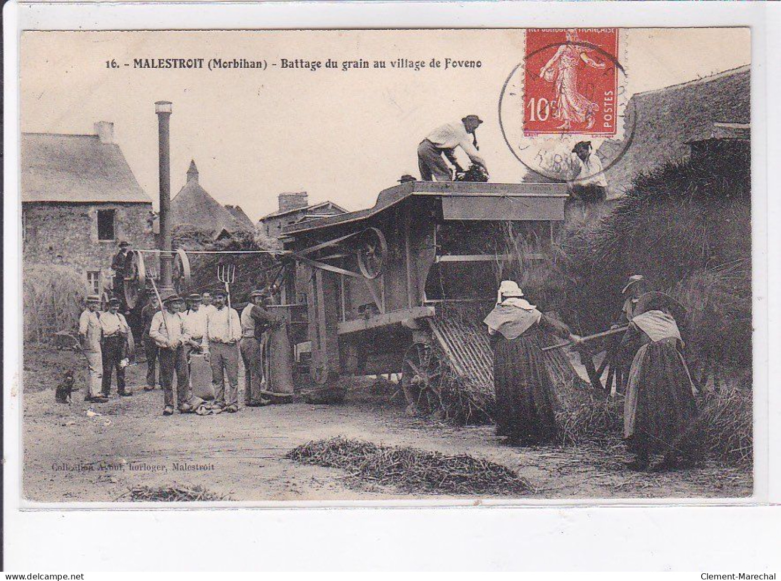 MALESTROIT: Battage Du Grain Au Village De Fovenc - Très Bon état - Malestroit