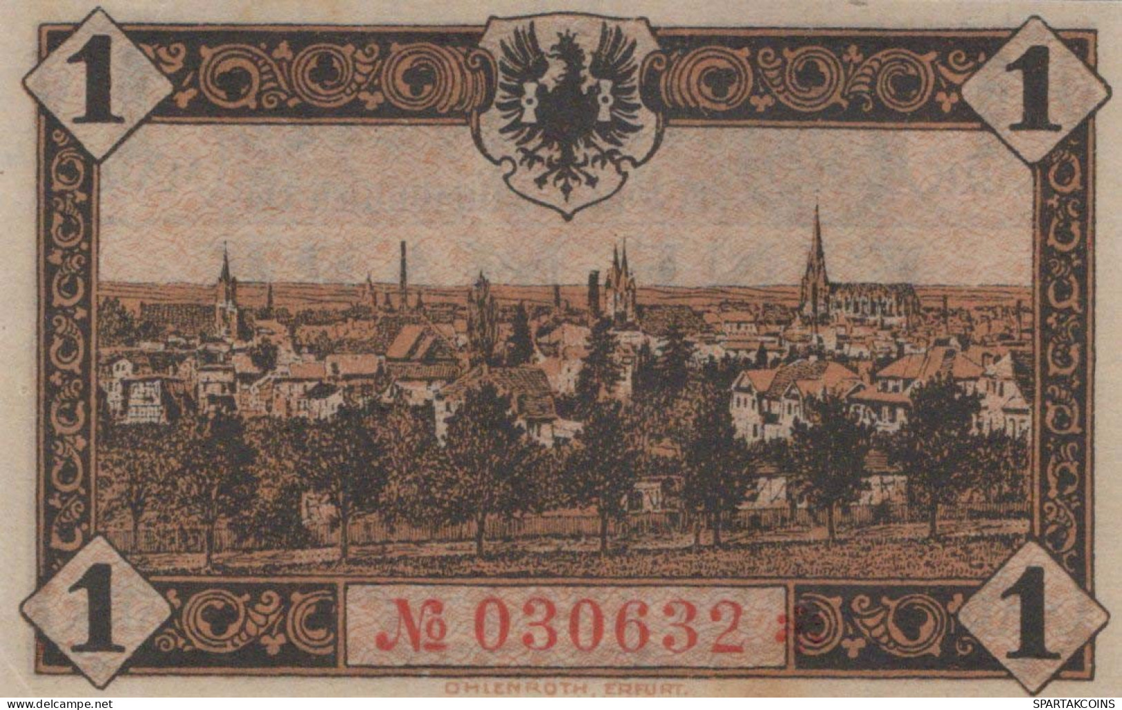 1 MARK 1918 Stadt Mühlhausen Thuringia UNC DEUTSCHLAND Notgeld Banknote #PI746 - [11] Emissioni Locali