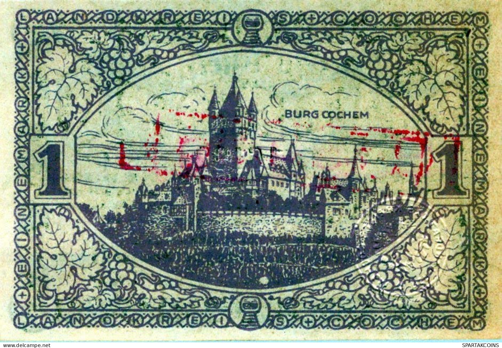 1 MARK 1918 Stadt COCHEM Rhine UNC DEUTSCHLAND Notgeld Banknote #PI130 - [11] Emissioni Locali